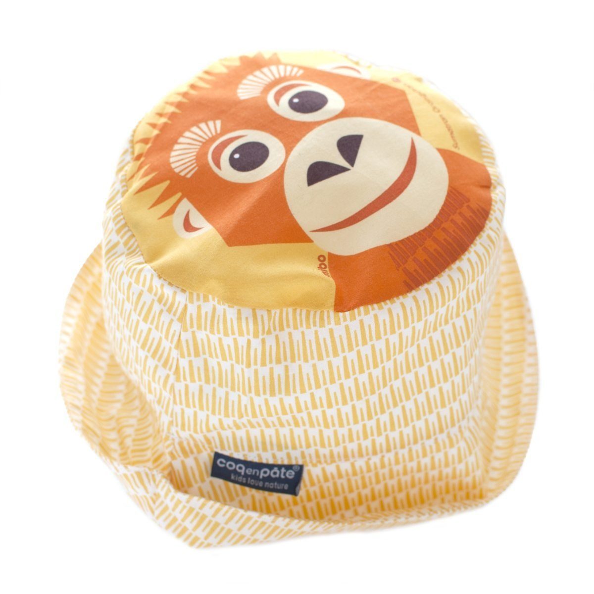 COQ EN PATE Sonnenhut Farbenfroher Kinder-Hut mit Tiermotiven und Mustern Sonnenschutz Orang Utan - Größe: M