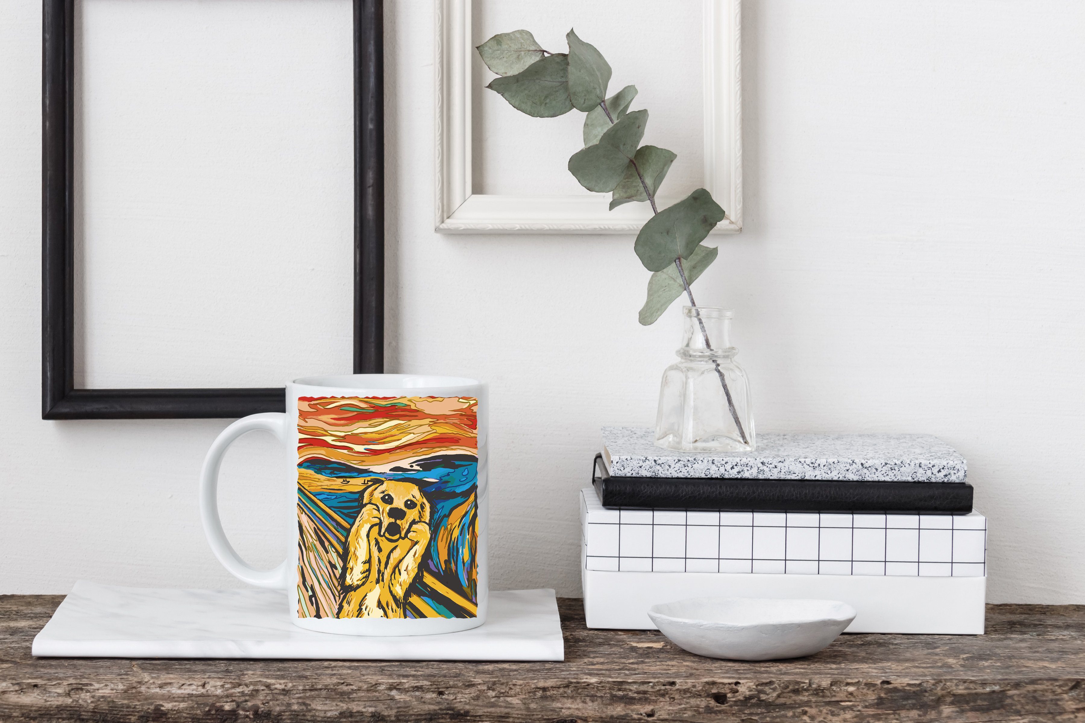Youth Scream Keramik, Designz Kaffeetasse trendigem mit Dog Tasse Geschenk, Print