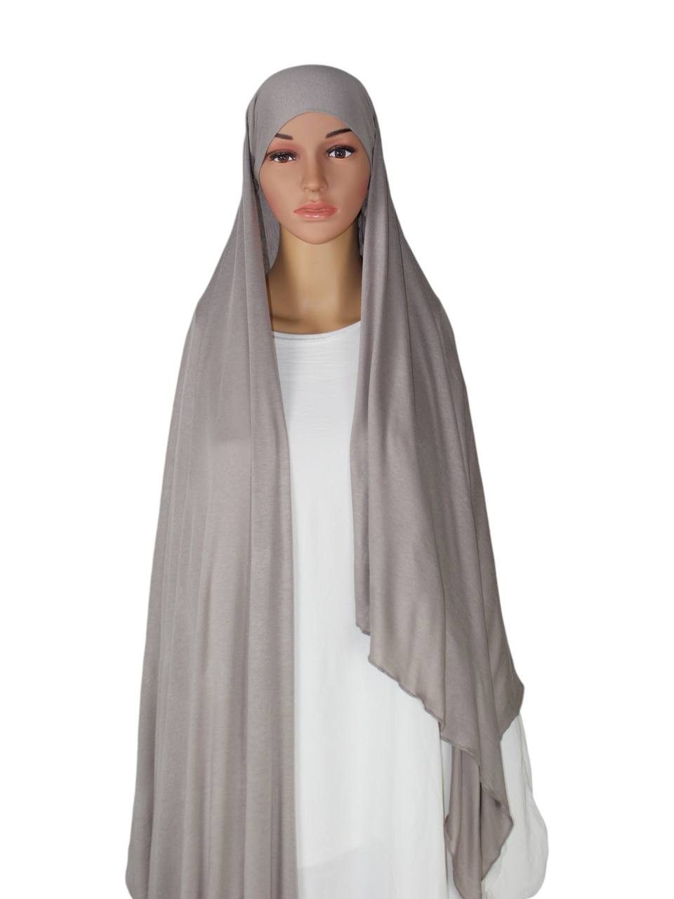 Aymasal Hijab XXL Jersey luxuriance Hijab mit integriertem Bone Scarf Kopftuch XXL Jersey Hijab mit Bonnet Kopftuch dehnbar luxuriös elegant