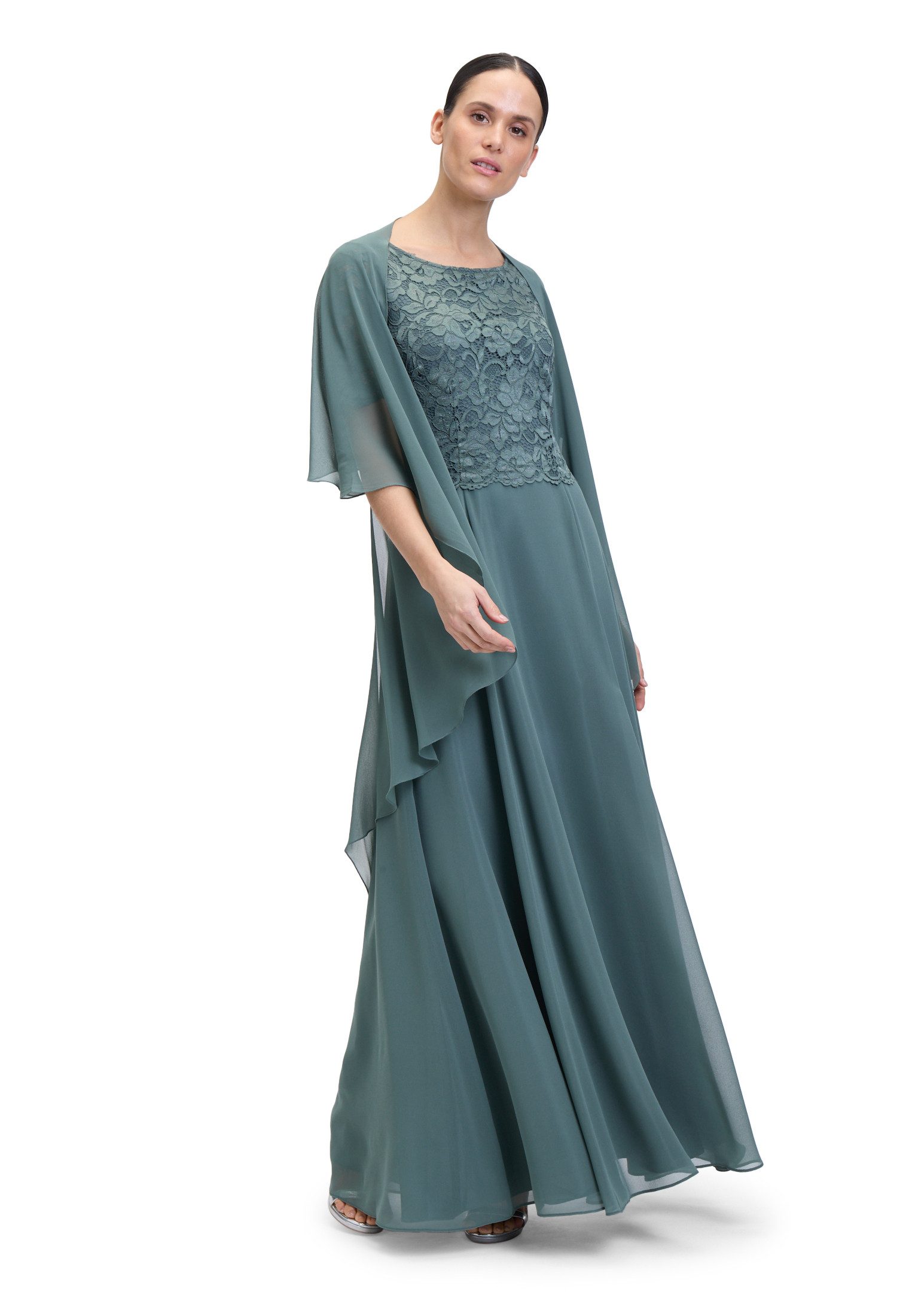 Vera Mont Multifunktionstuch "Vera Mont Damen Chiffonstola mit Volant", Nah günstig online kaufen