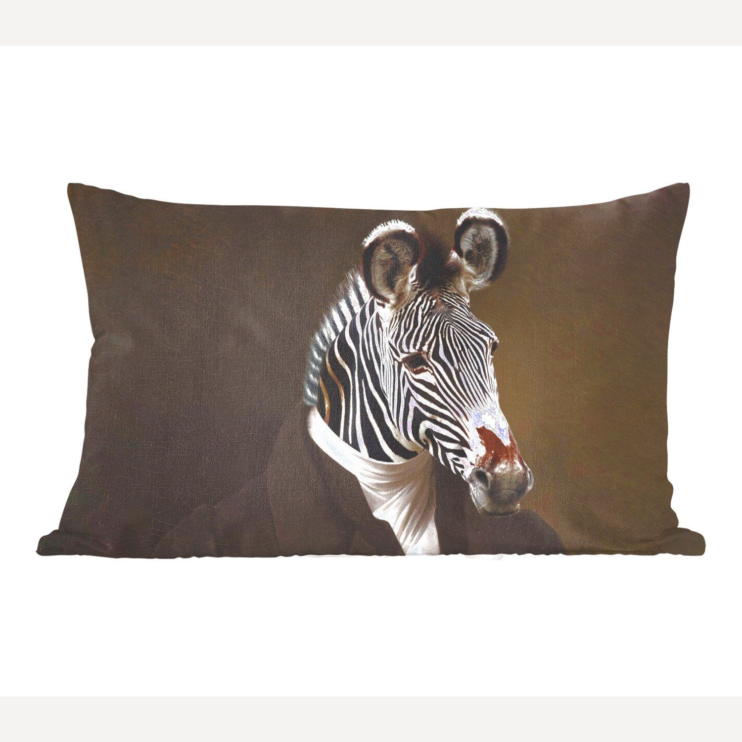 MuchoWow Dekokissen Alte Meister - Zebra - Kunst, Wohzimmer Dekoration, Zierkissen, Dekokissen mit Füllung, Schlafzimmer