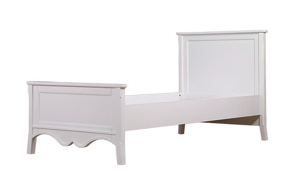 JVmoebel Holzbett Elegantes weißes Bett mit integriertem Stauraum Sofort (1-tlg., Bett), Made in Europe