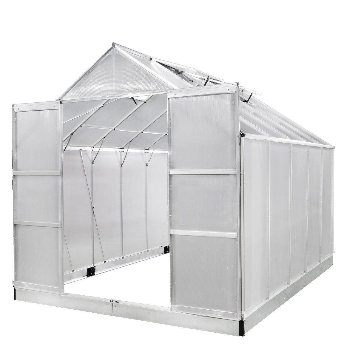 BRAST Gewächshaus ALU mit Fundament rostfrei 310x250x235cm TÜV geprüft, BxT günstig online kaufen