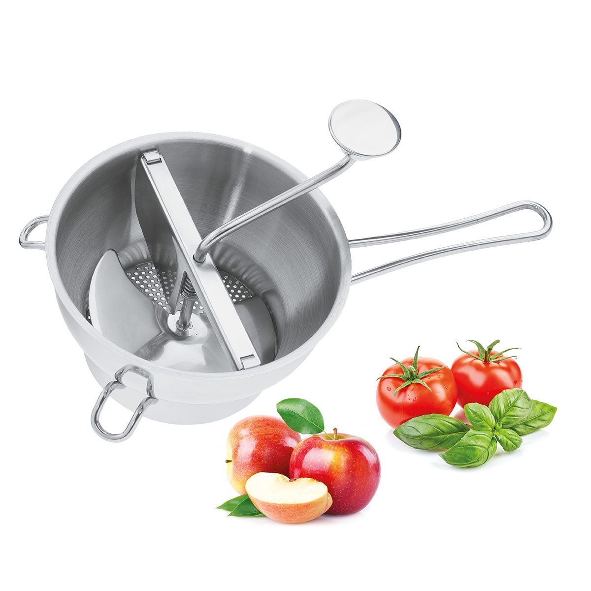 GEFU Passiersieb Edelstahl Passiermühle FLOTTE LOTTE Set Inkl Lochs