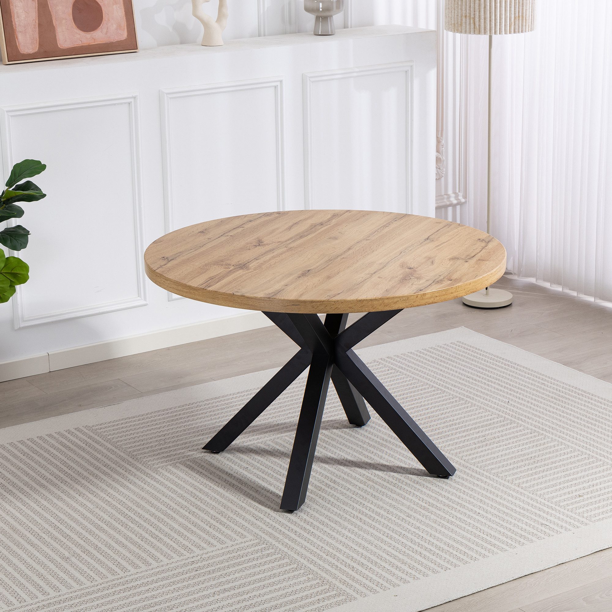 Duo Collection Esstisch Damira Tisch rund BESTSELLER, Massives Metallgestell, Belastbarkeit bis 100 kg
