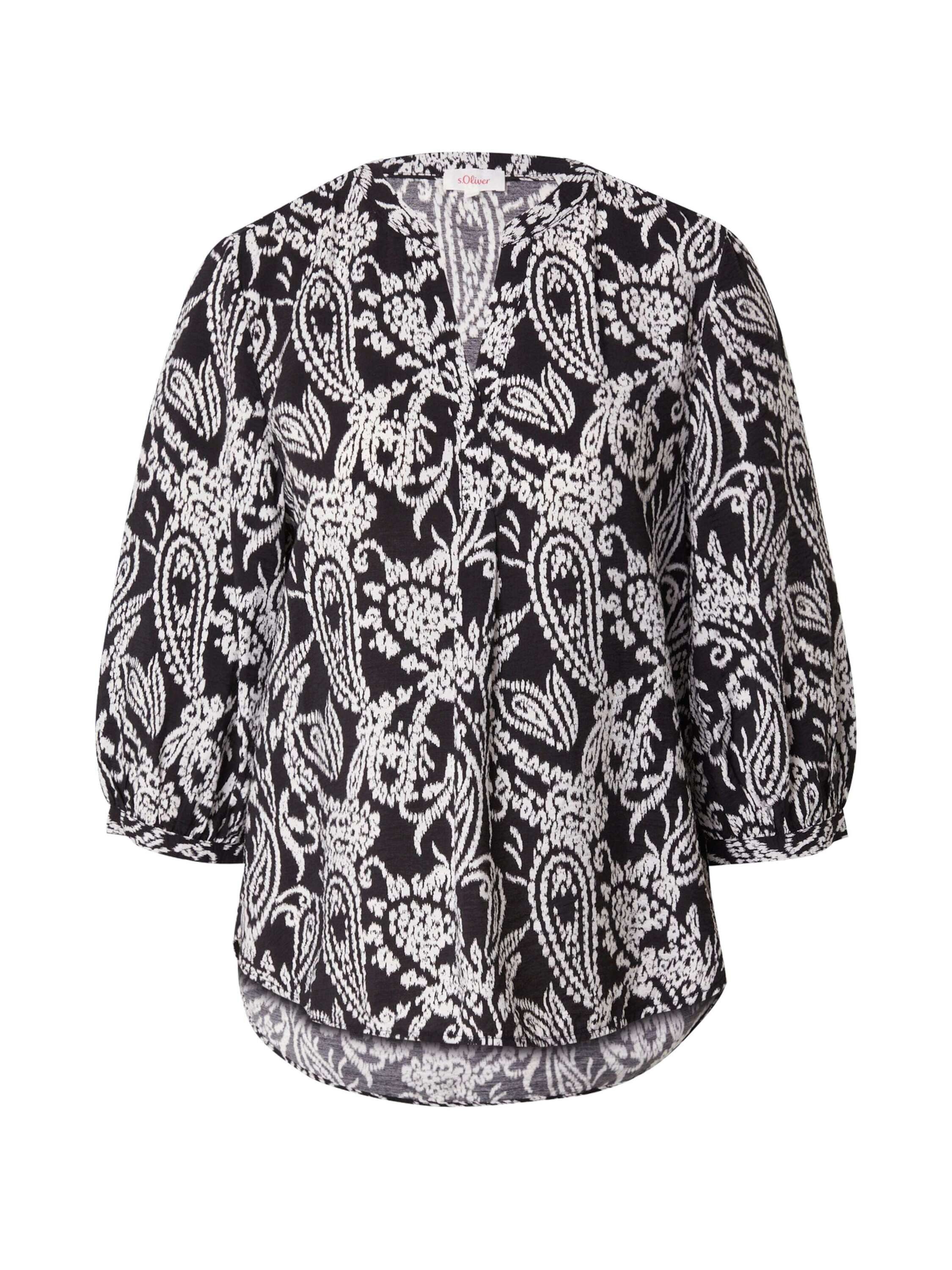 s.Oliver Langarmbluse (1-tlg) Falten
