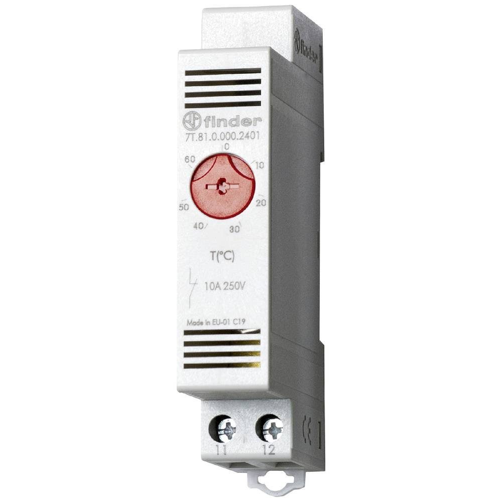 finder Raumthermostat Thermostat für Schaltschrank, Reiheneinbaugerät | Lockenwickler
