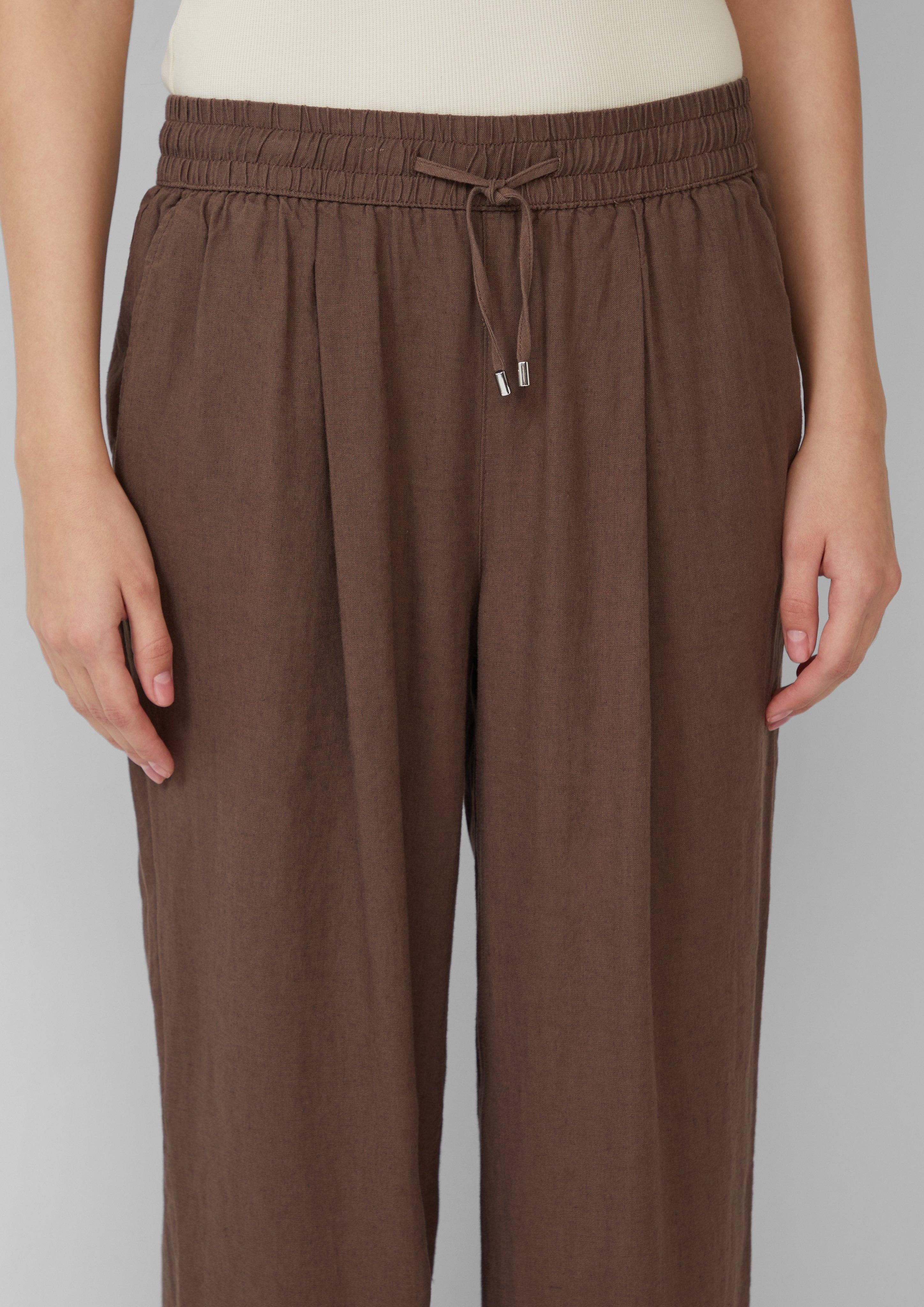 s.Oliver Stoffhose Leichte Leinenmix-Hose mit Elastikbund günstig online kaufen