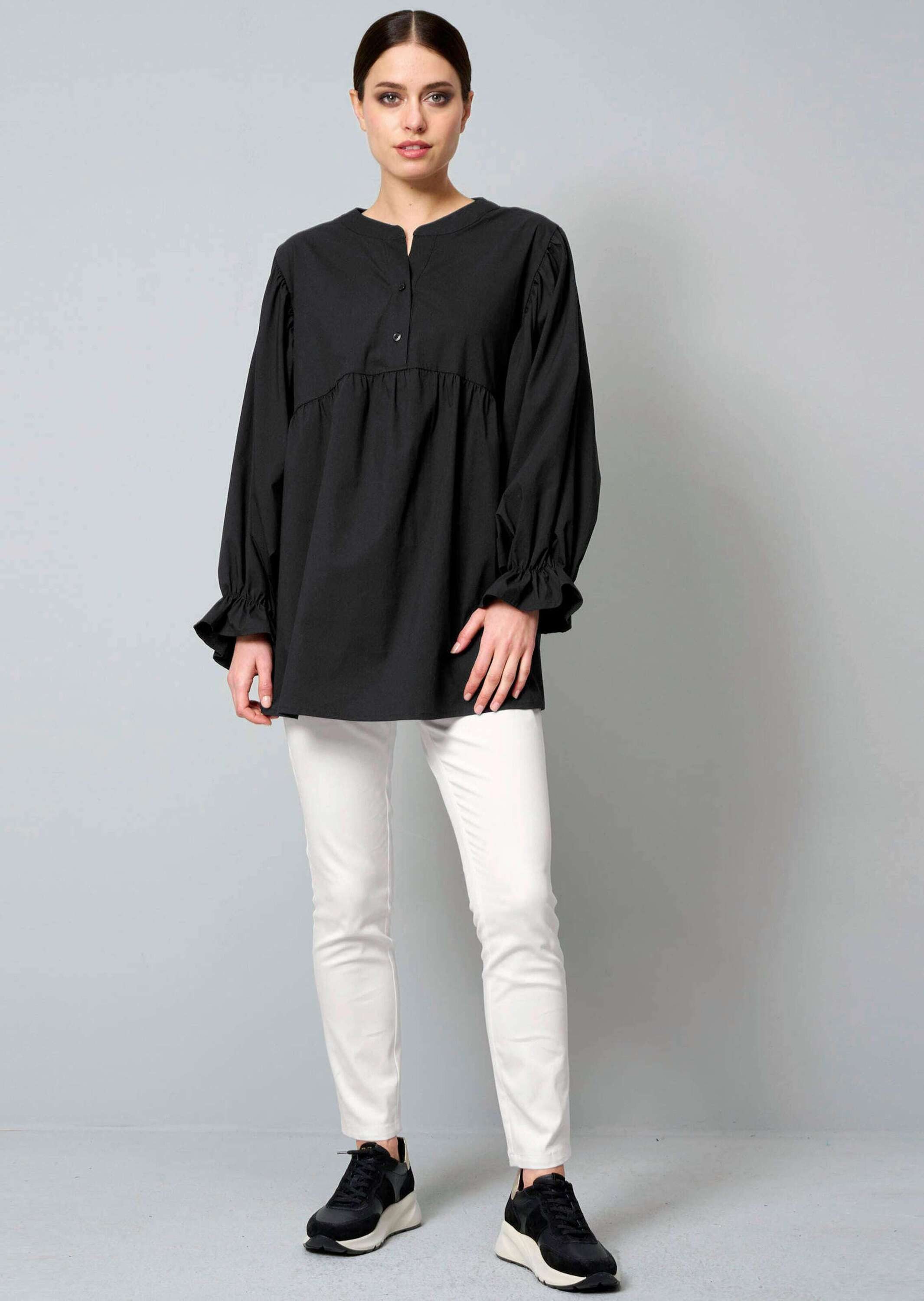 Alba Moda Schlupfbluse Popelinebluse mit Stehkragen günstig online kaufen