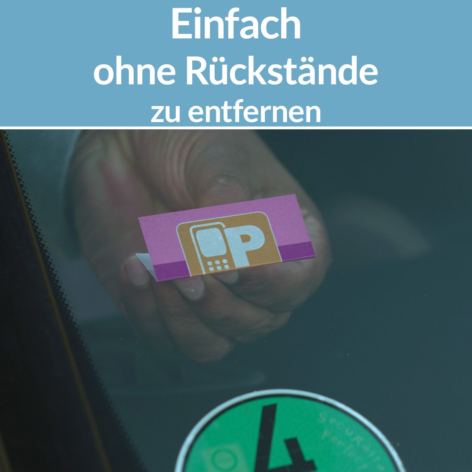 Wicked Chili Aufkleber 2x EASYPARK Vignette EASY PARK APP Ticket Sticker Hinterglasaufkleber, (2tlg), 60x60mm Vignette für EASYPARK APP – Bild 4 von 5