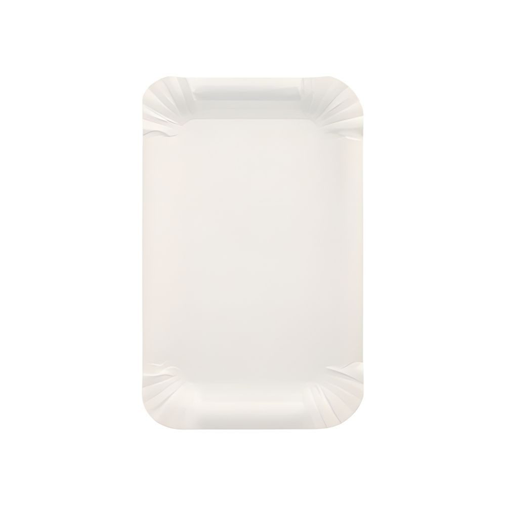 PAPSTAR Pappteller Teller, Pappe pure eckig 9 cm x 15 cm weiss 2000 Stk