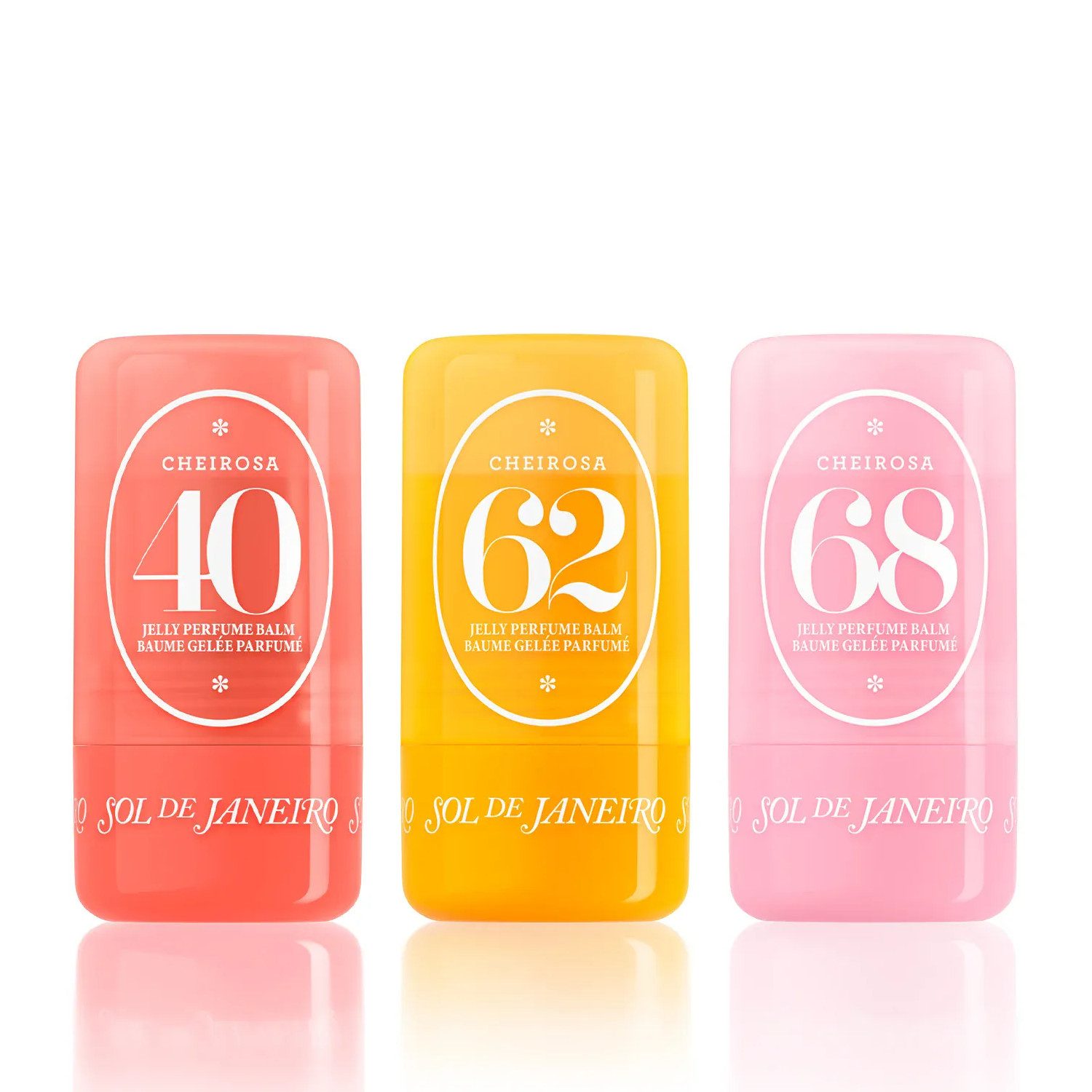 Sol de Janeiro Körperpflegeduft Sol de Janeiro Jelly Perfume Balm Trio Bundle, 3-tlg., 3er Duftstick-Bundle mit Cheirosa 40, 62 & 68