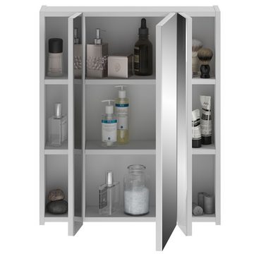 Newroom Spiegelschrank Floyd Spiegelschrank mit Beleuchtung Weiß Hochglanz Spiegelglas Modern