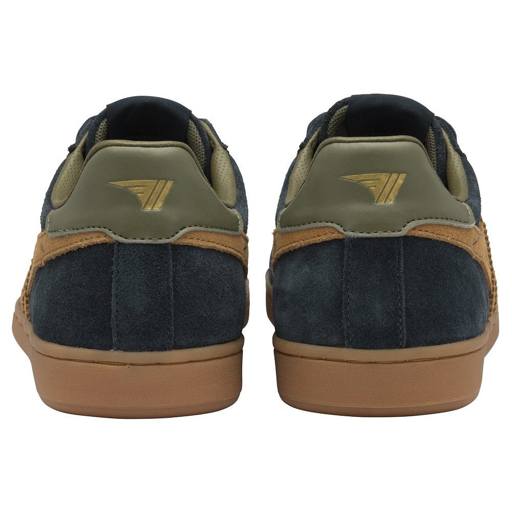 Gola Equipe II Suede-Leder navyblau/braun/khakigrün Herren Sneaker
