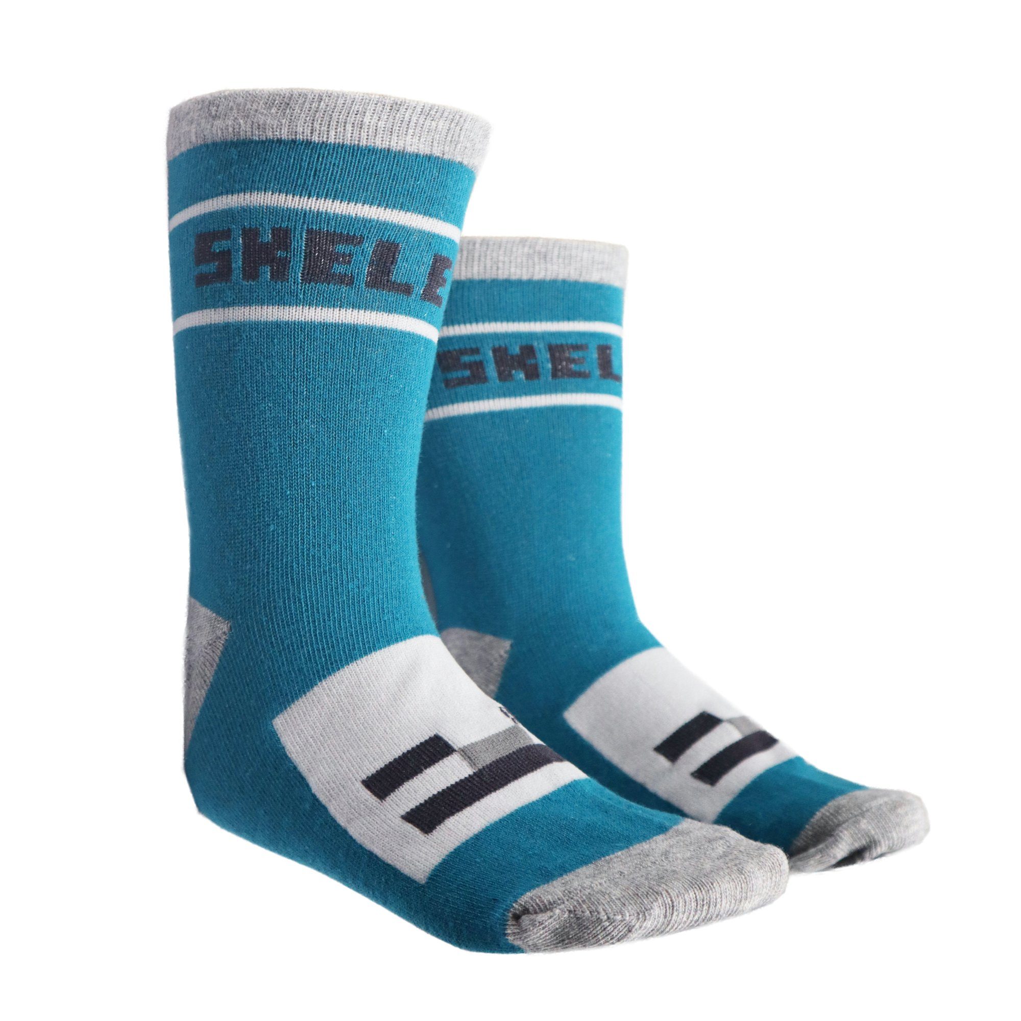 Minecraft Langsocken Minecraft Creeper Skelett Kinder Jungen lange Socken 6er Pack (6-Paar) Gr. 27 bis 38