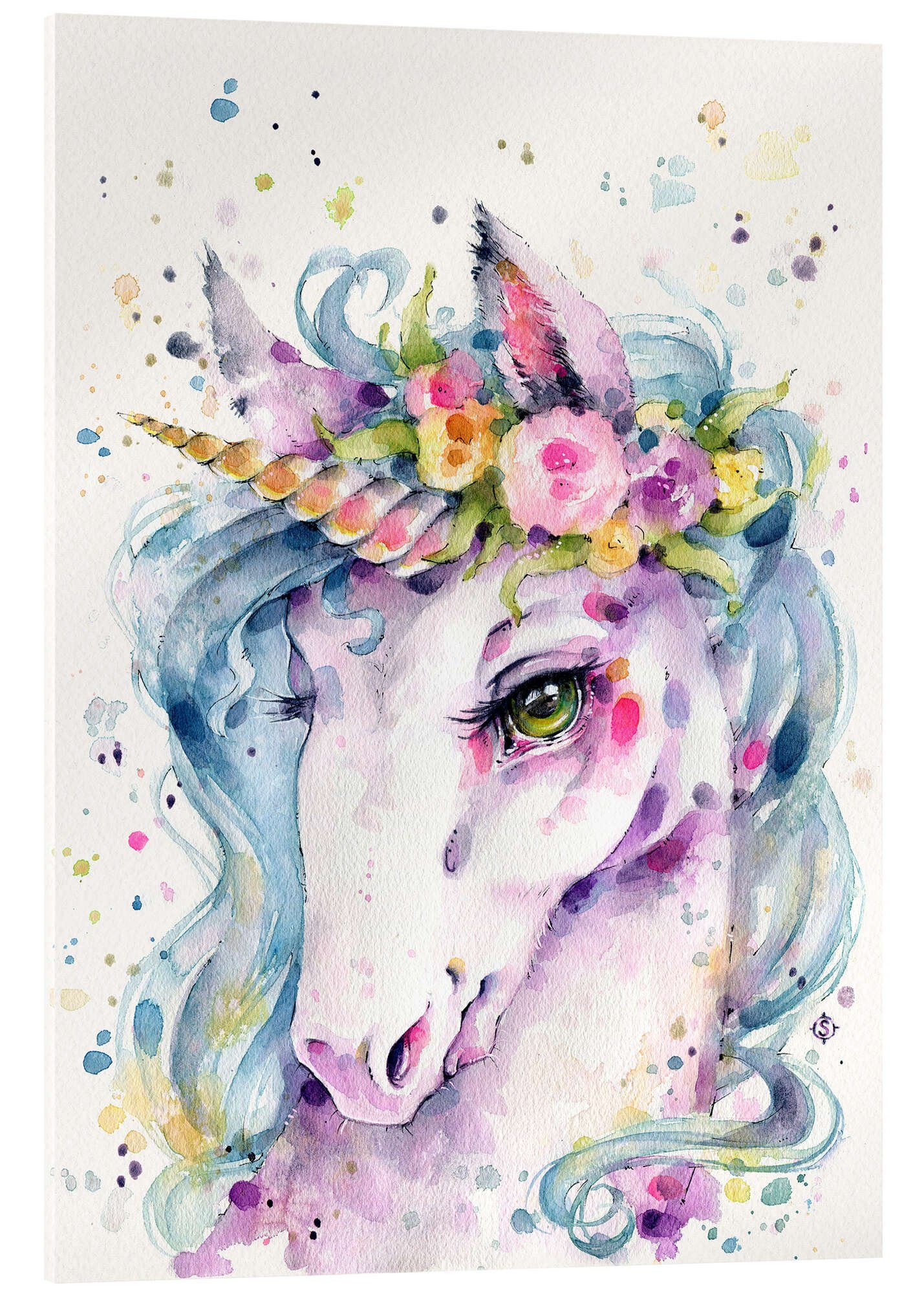 Posterlounge Wandbild Kleines Einhorn, Sillier Than Sally, erhältlich als Poster, Leinwandbild, Wandsticker oder Acrylglasbild