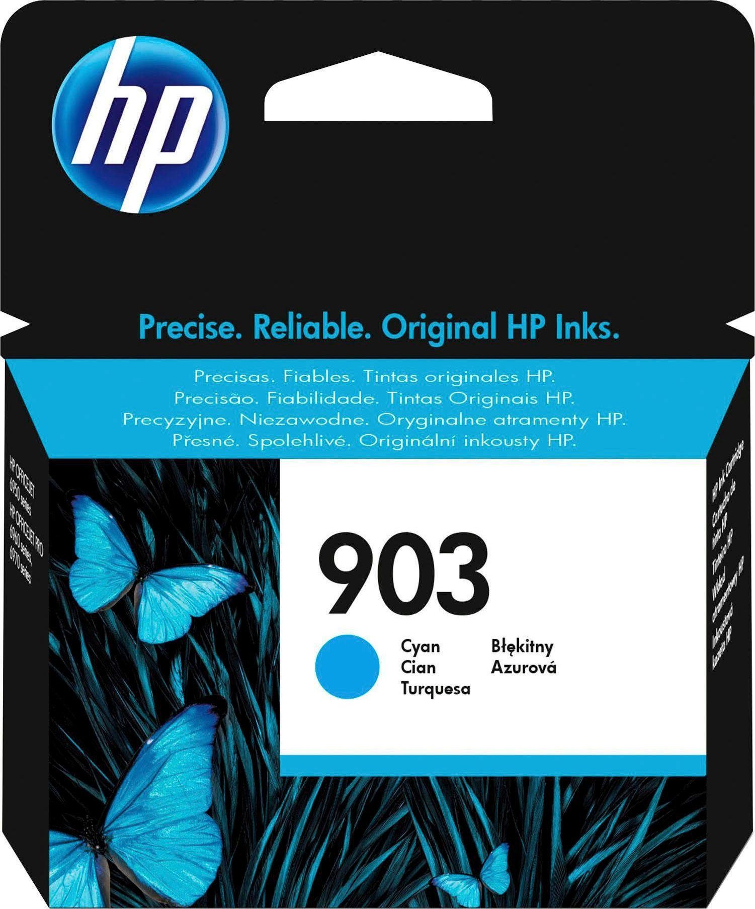 HP 903 Tintenpatrone (Packung, original Druckerpatrone 903 gelb/cyan/magenta/schwarz)