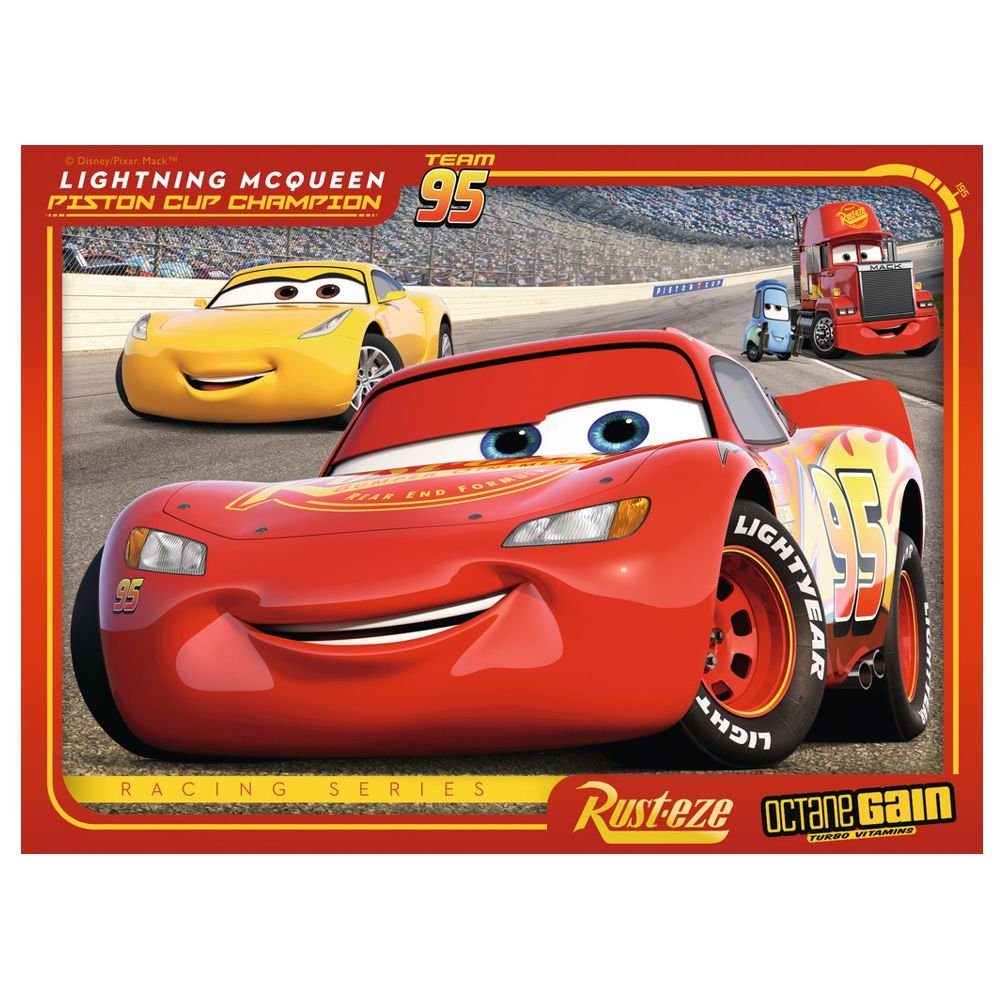 Disney Cars Puzzle 4 in 1 Kinder Puzzle Box Disney Cars 3 Ravensburger Legespiel, 24 Puzzleteile