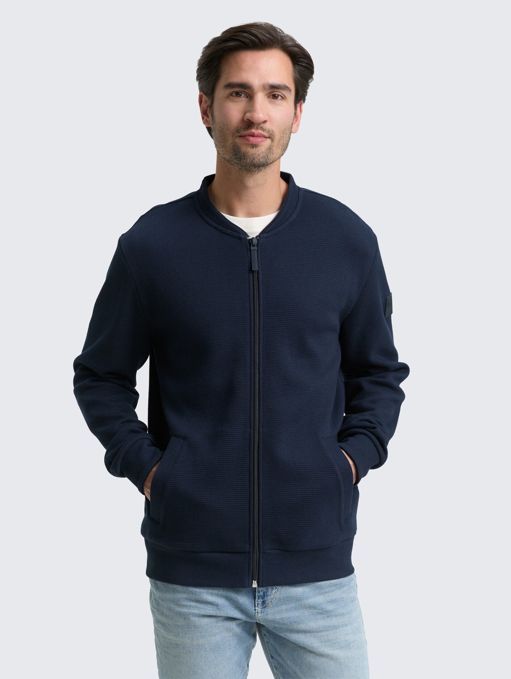 TOM TAILOR Sweatshirt Strick & Sweatshirts Bomberjacke aus Baumwolle