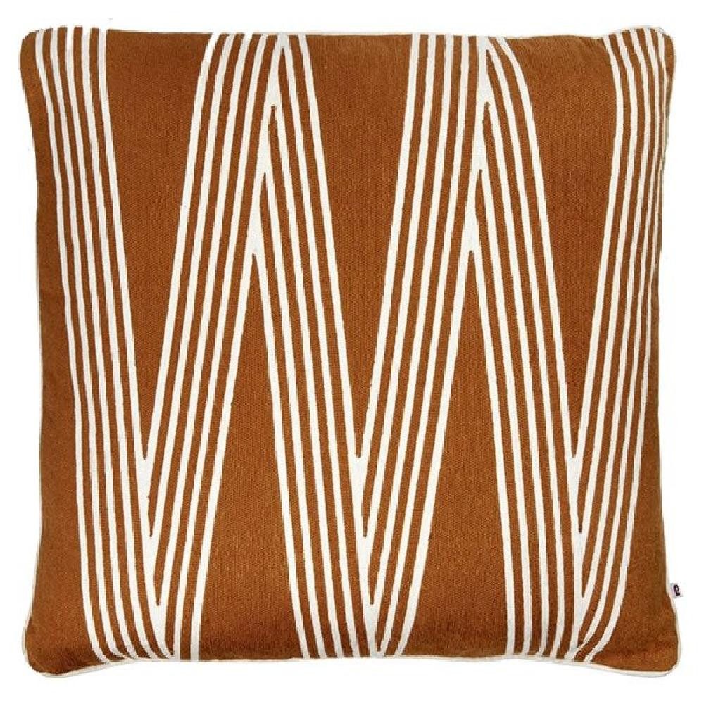 Lambert Kissenhülle Kissen Nizza Rost/Weiß (50x50cm)