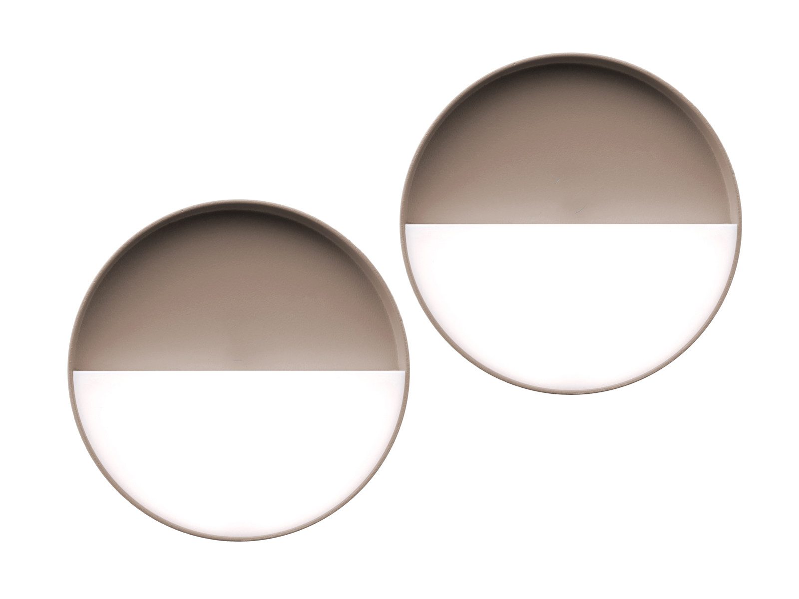 ECO-LIGHT LED Wandleuchte, Dimmfunktion, LED fest integriert, Warmweiß, SET kabel-lose Akku Lampe für innen & außen ohne Strom-anschluss, 15cm