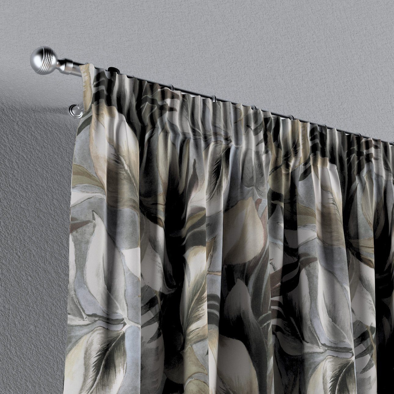 mit Dekoria Kräuselband Abigail, 130x100 grau-beige Vorhang Vorhang cm,