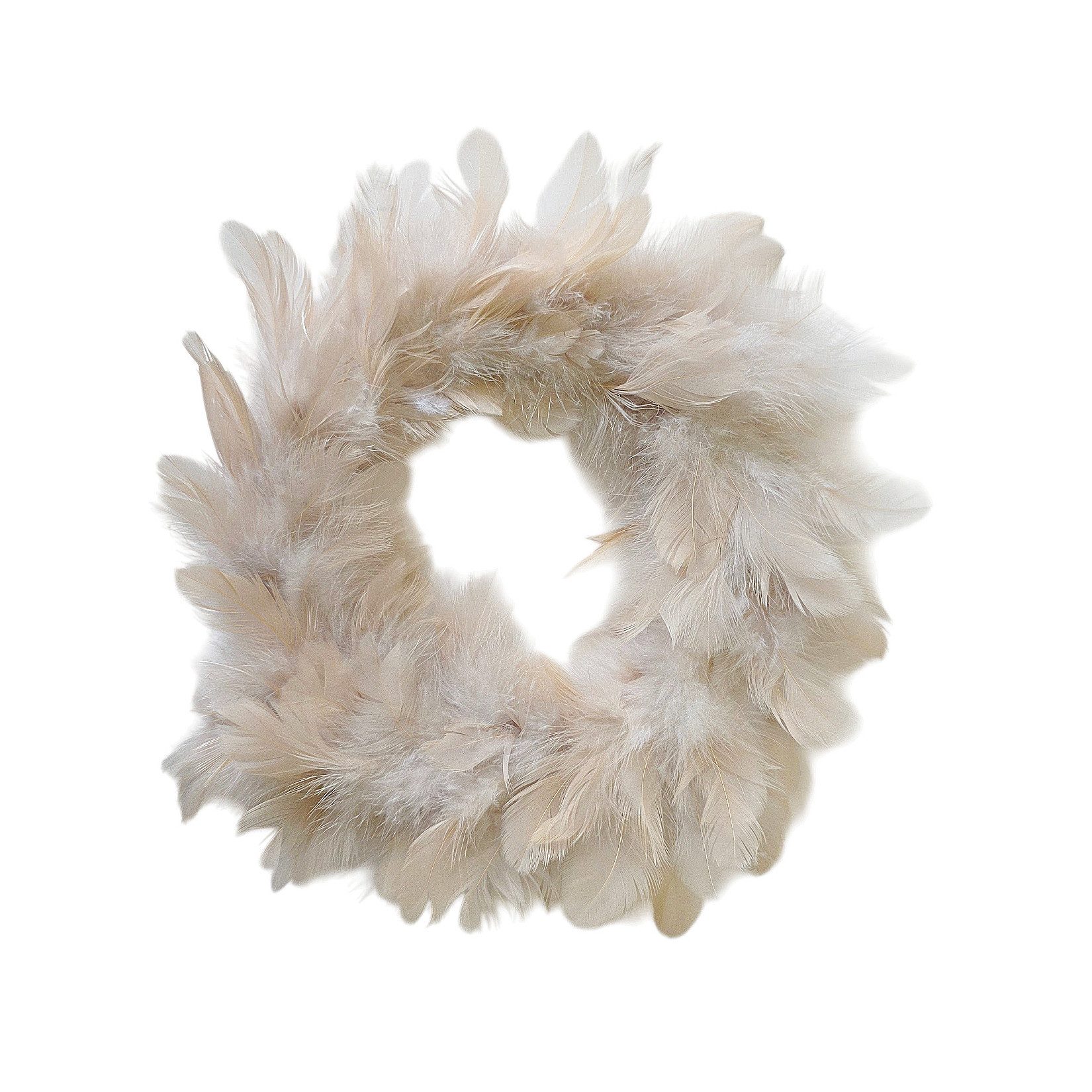 Macosa Home Dekokranz Federkranz Beige Rosé 35, 25 od. 18 cm Ø modern, Osterdeko Tischdeko Türkranz
