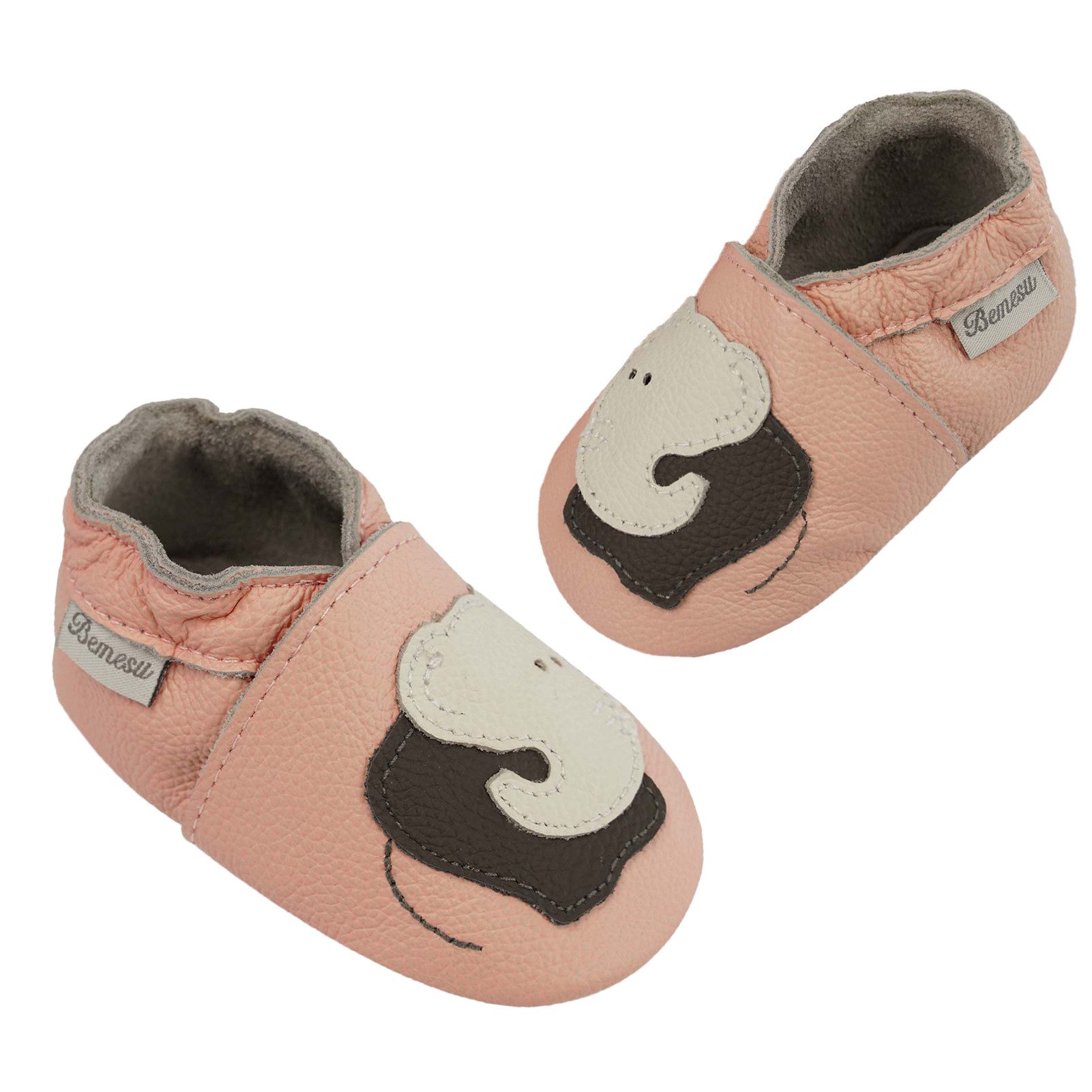 Bemesu Baby Leder barfußkomfort flexible Sohle Krabbelschuh