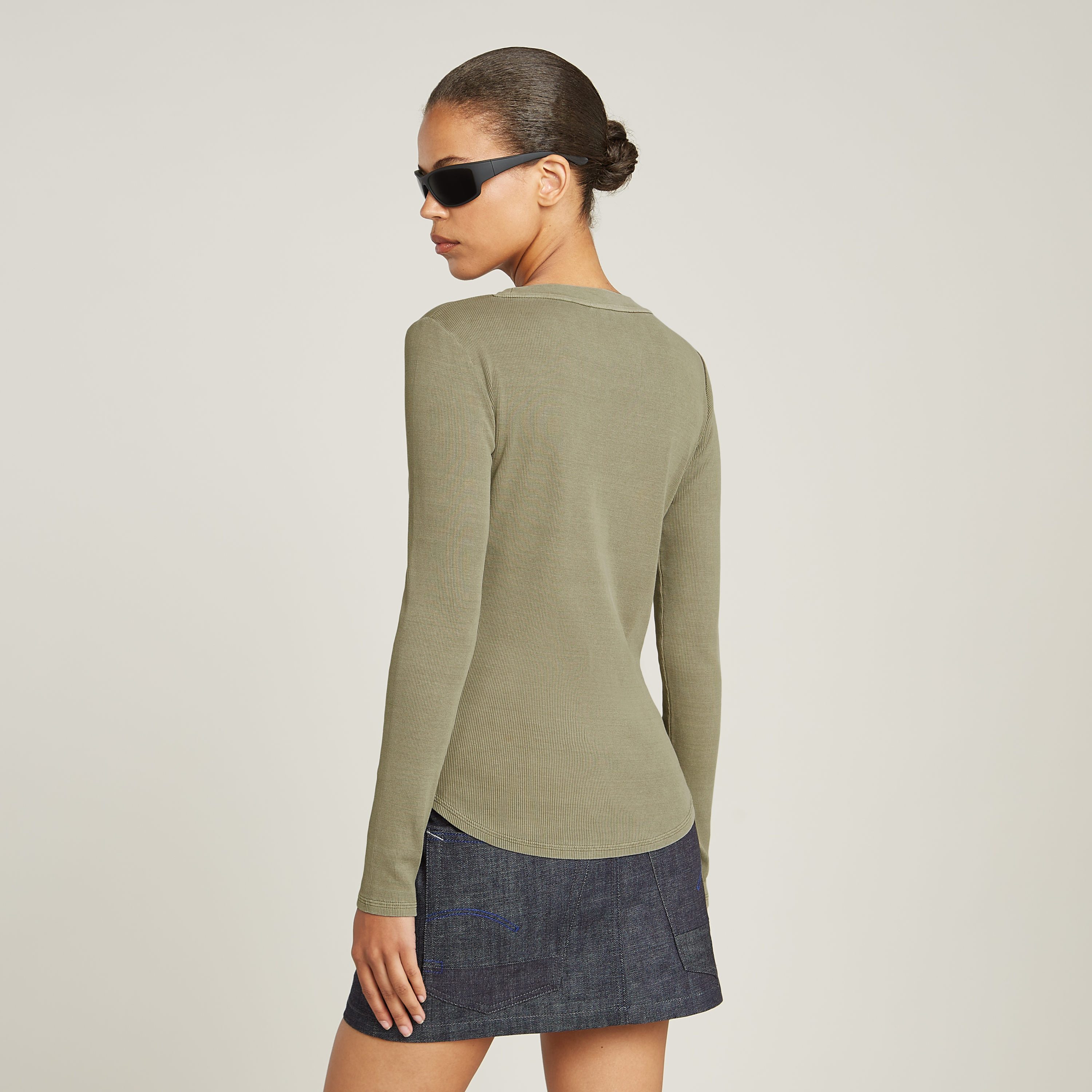 G-STAR Langarmshirt Tops Overdyed slim im Overdyed-Look günstig online kaufen