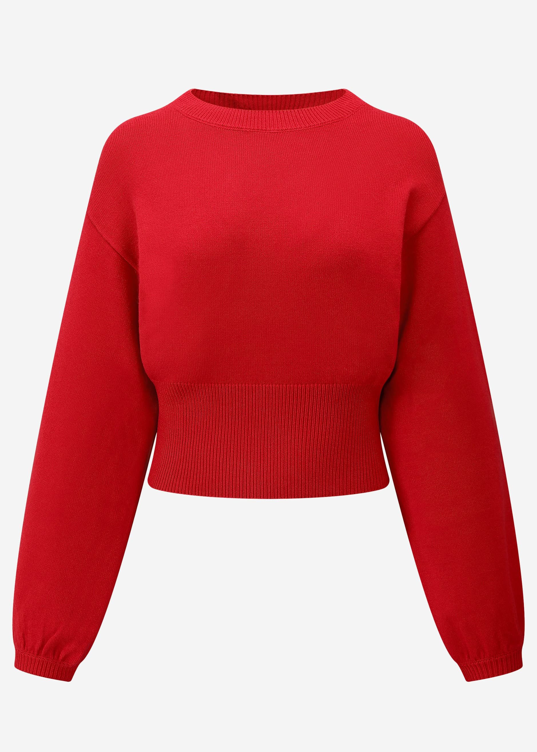 SASSYCLASSY Strickpullover Pullover mit Ballonärmeln und günstig online kaufen