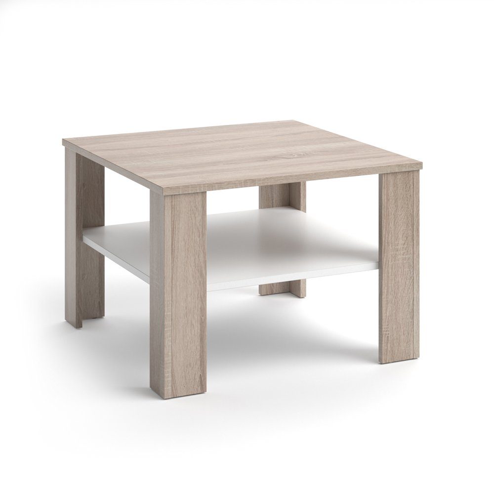 Vicco Couchtisch Homer, Sonoma/Weiß, 60 x günstig online kaufen