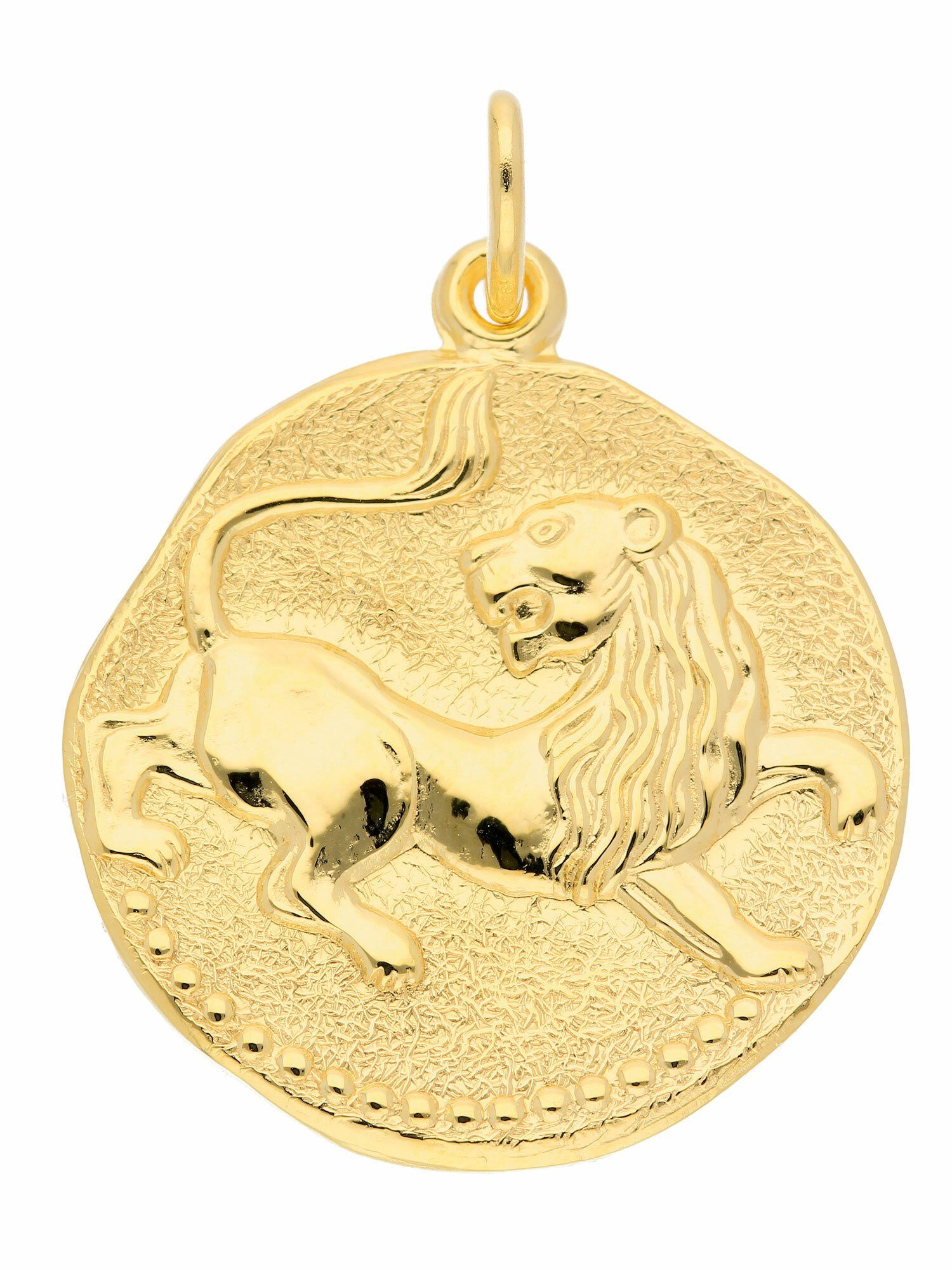 Adelia´s Kettenanhänger 333 Gold Sternzeichen Anhänger Löwe Ø 18,2 mm, Goldschmuck für Damen & Herren