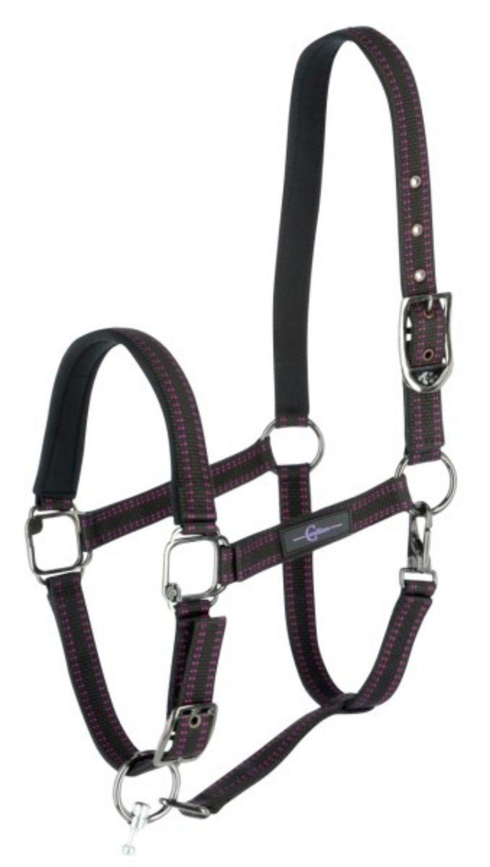 Kerbl Halfter Pferdehalfter inkl. Pin Größe Foal schwarz / fuchsia 3221376