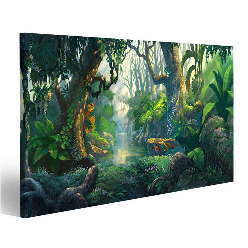 islandburner Leinwandbild Fantasy Wald Hintergrund Malerei Bilder
