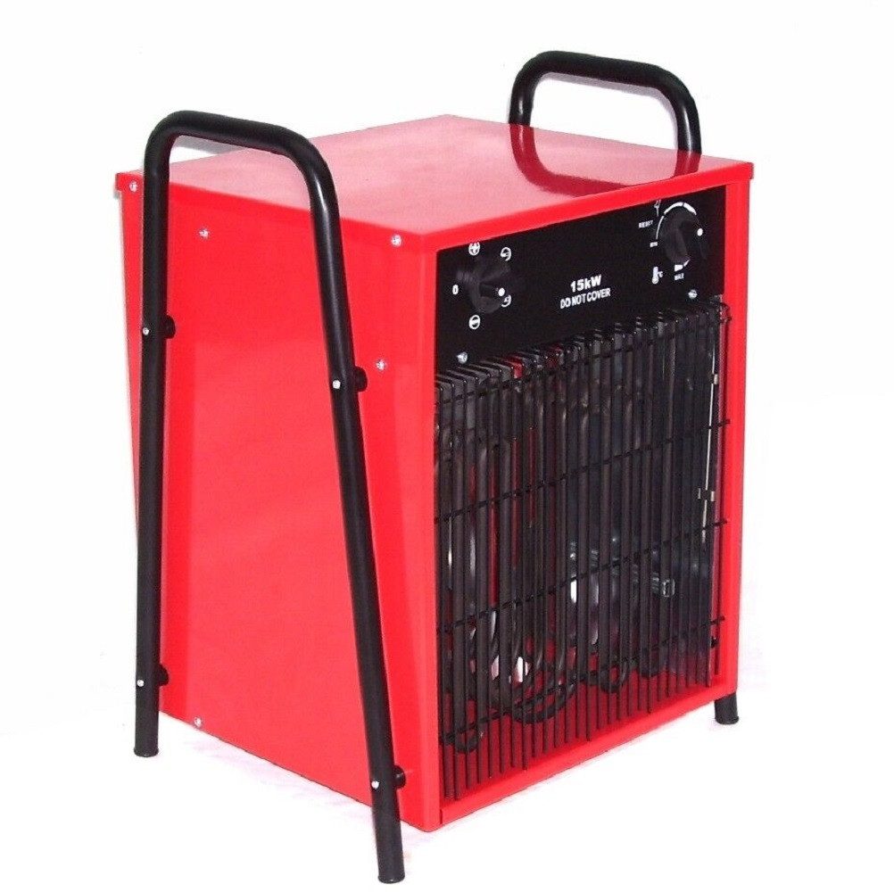 Apex Heizstrahler 15kW Heizgerät Bauheizer Heizlüfter 55152 Trockner, 15000 W