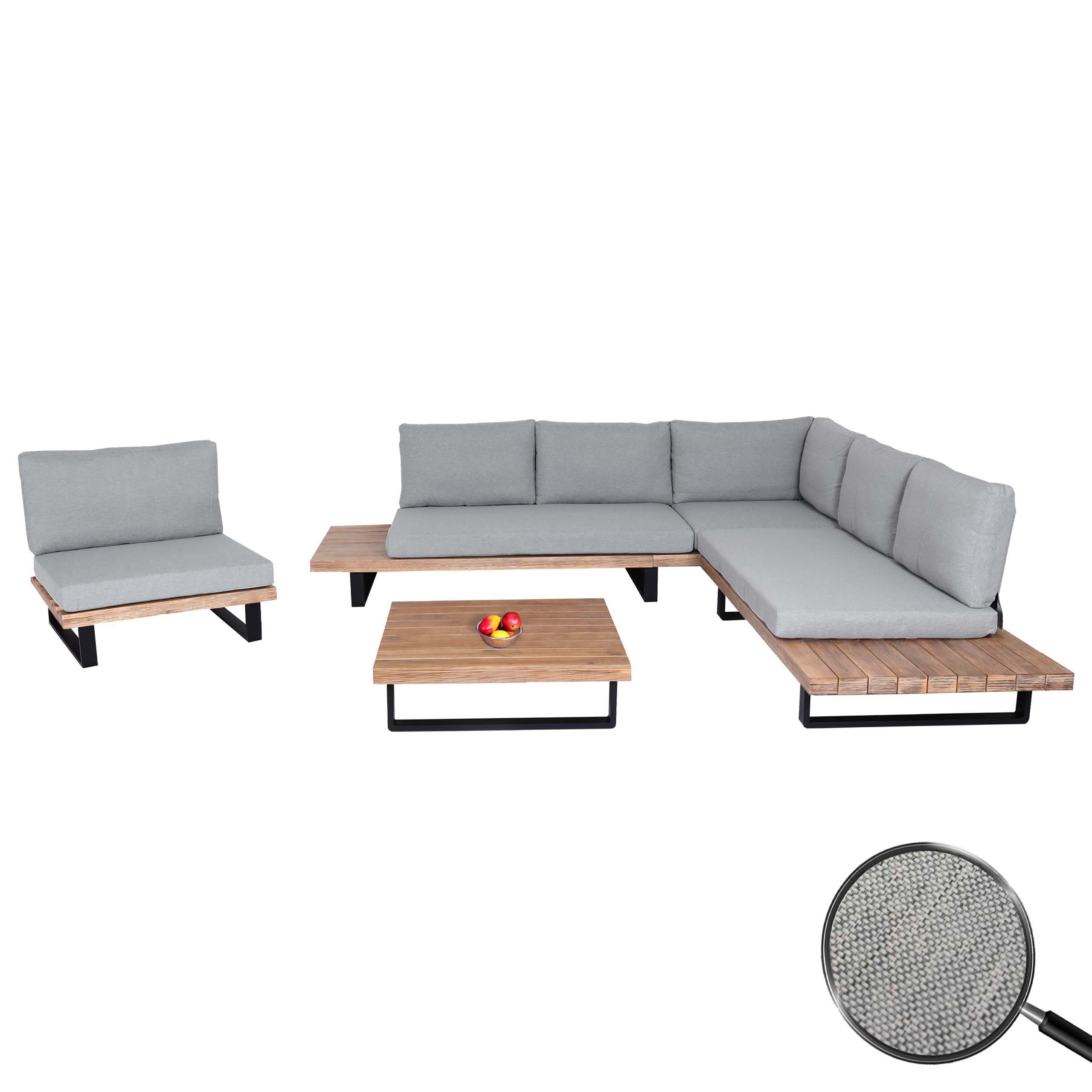 MCW Loungeset MCW-H54-Set, (4-tlg), Wasserabweisende und abnehmbare Bezüge, Hohe Stoffqualität 230g/m²