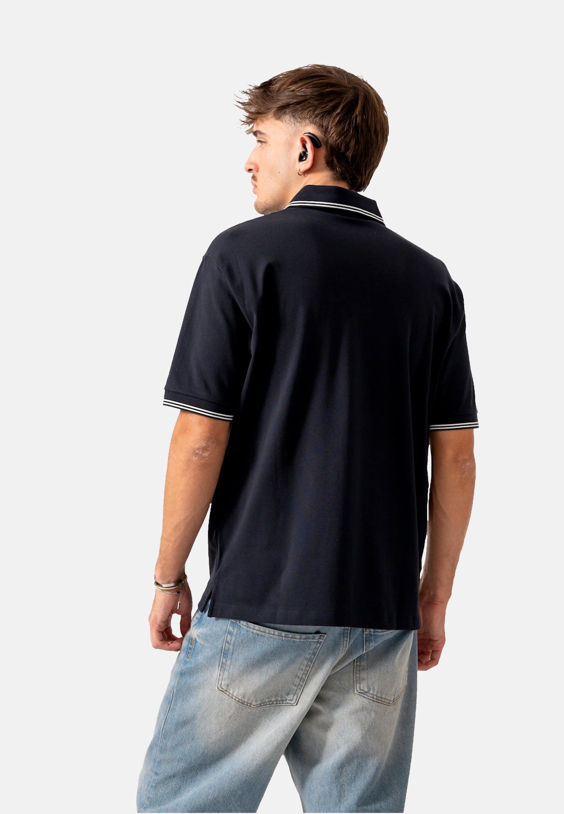 AIX ARMANI EXCHANGE Poloshirt Poloshirt Kurzarmshirt mit Polokragen (1-tlg., 1)