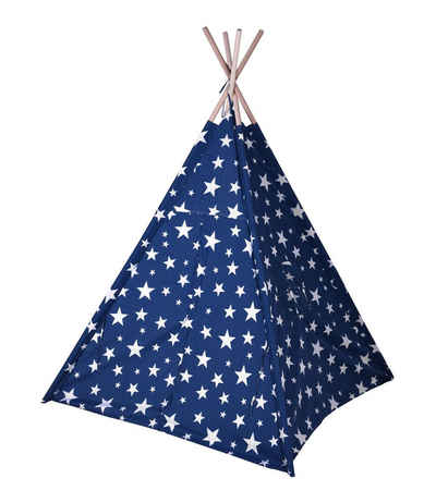 Spetebo Spielzelt Kinder Spielzelt 160 cm - BLAU mit Sternen