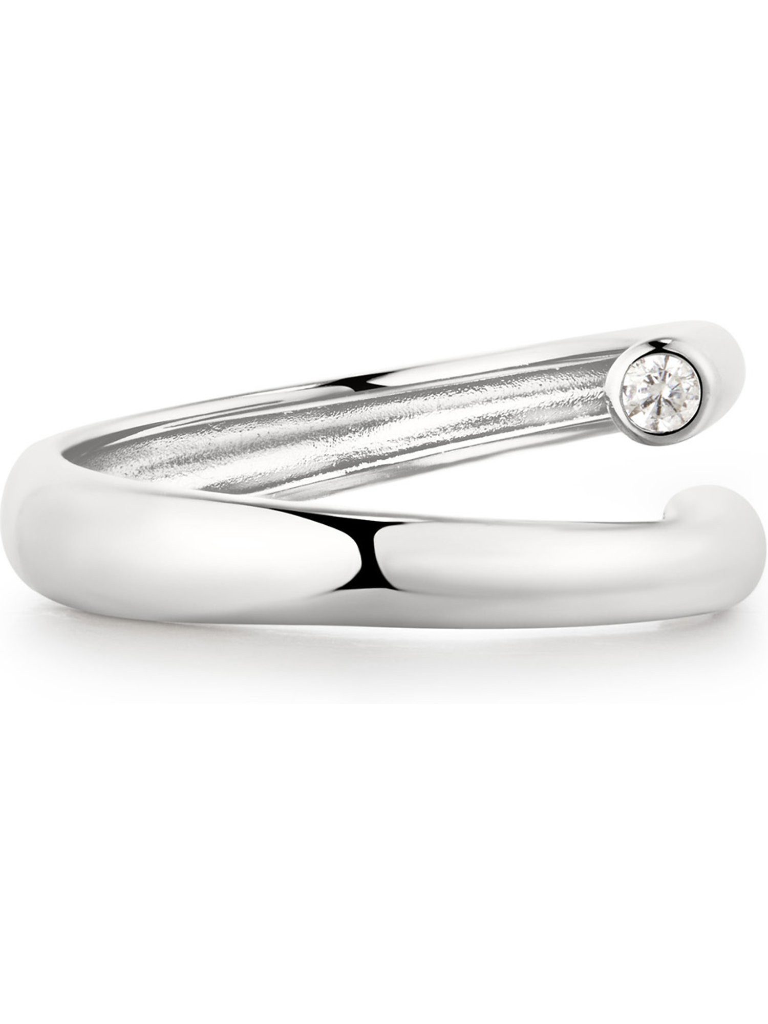 Ania Haie Fingerring Ania Haie Damen-Damenring 925er Silber 2 Zirkonia, Zirkonia, synthetisch