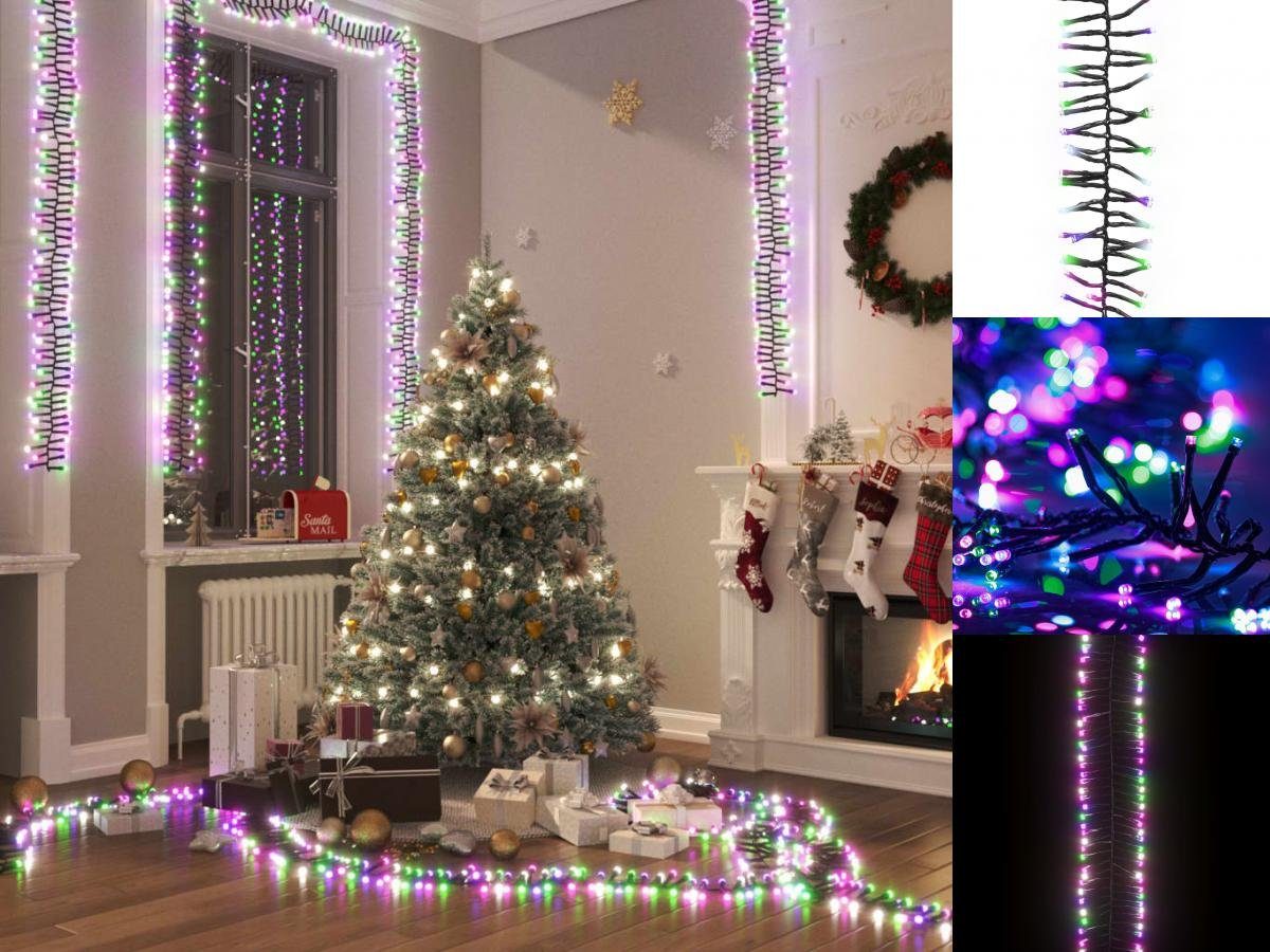 vidaXL Lichterkette Weihnachtsbaum Beleuchtung LED-Lichterkette mit 400 LEDs Pastell Mehrf