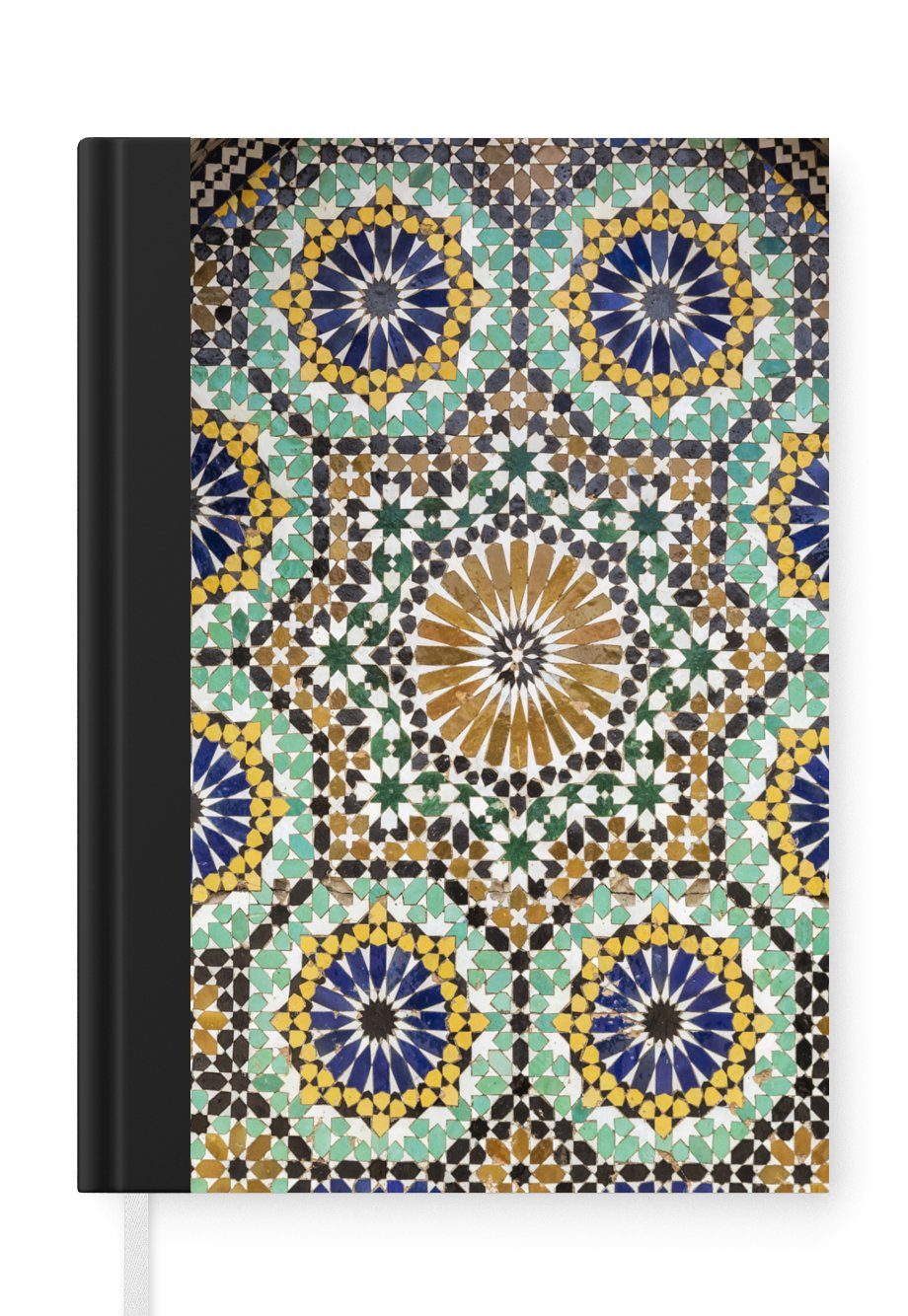 MuchoWow Notizbuch Eine Nahaufnahme eines marokkanischen Mosaiks, Journal, Merkzettel, Tagebuch, Notizheft, A5, 98 Seiten, Haushaltsbuch