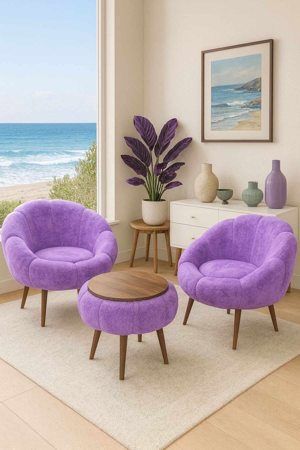 Skye Decor Sofa Lida Ohrensessel Set, 3 Teile, 3-teiliges Set