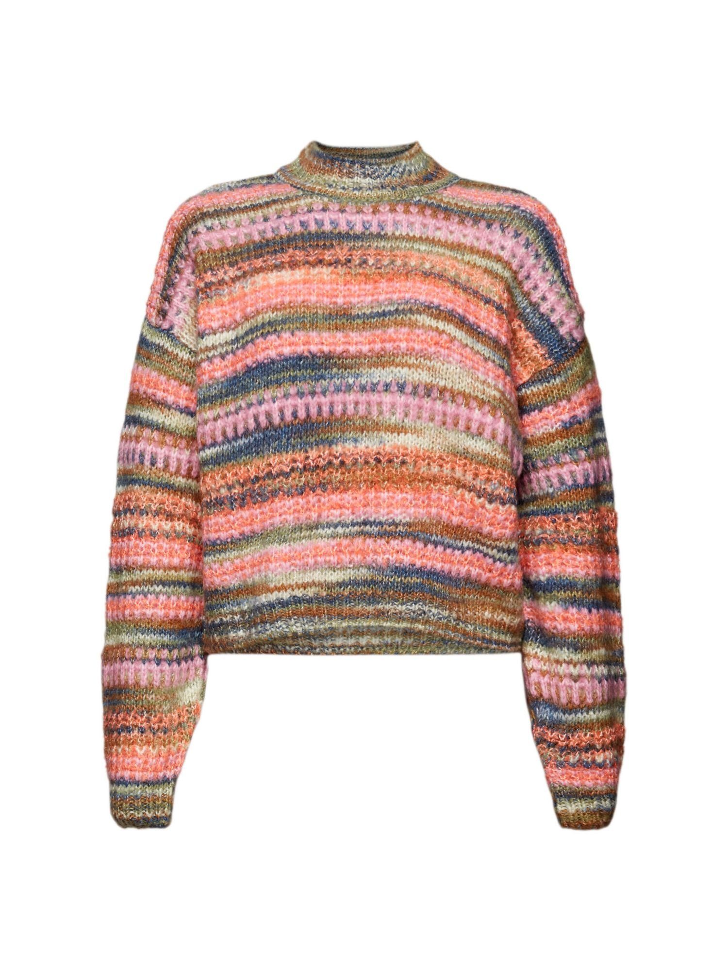 edc by Esprit Strickpullover Gestreifter Pullover aus Wollmix | Sweatshirts