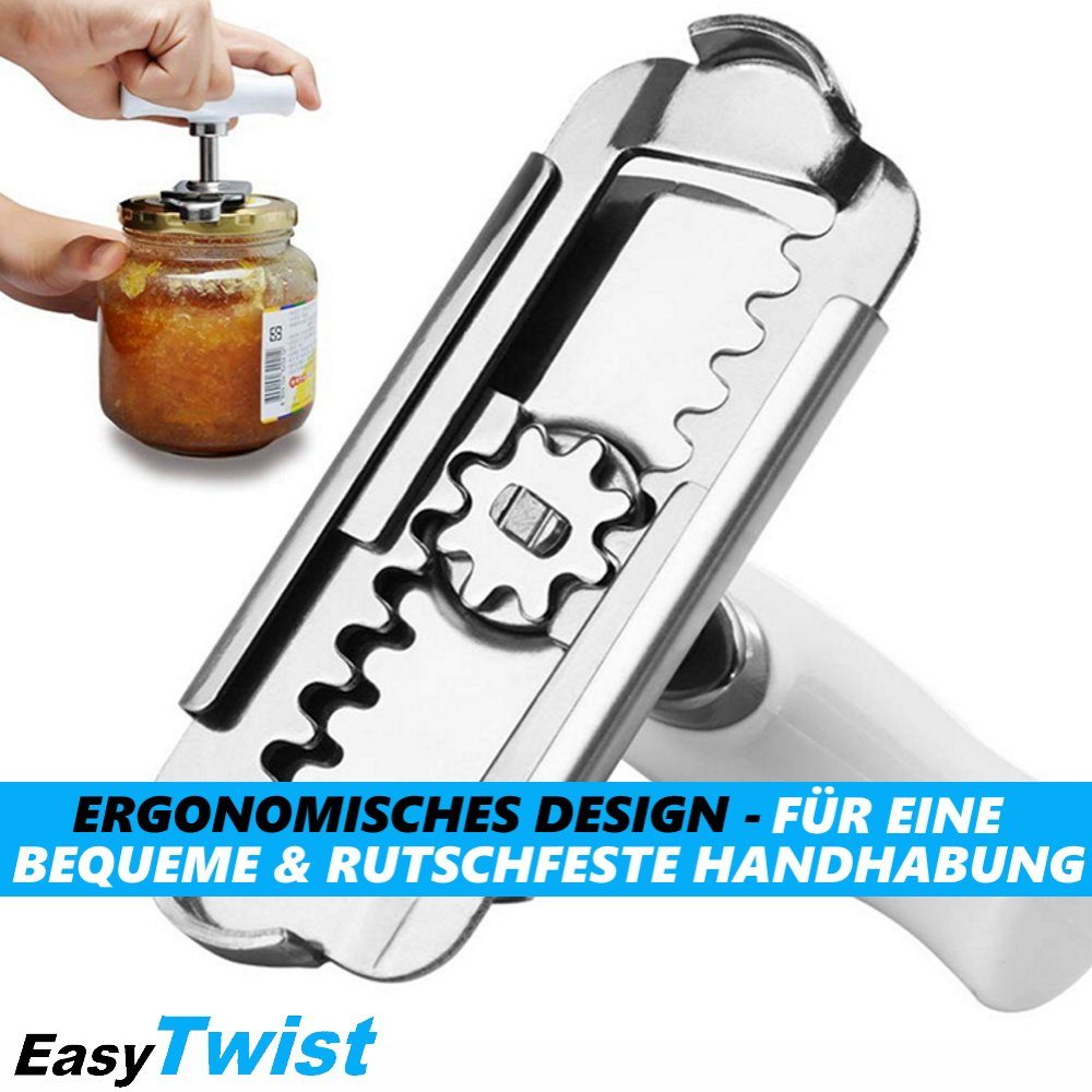 Schraubdeckelöffner, Deckel Drehverschlussöffner EasyTwist MAVURA Öffner Glasöffner Deckelöffner Multiöffner Flaschenöffner