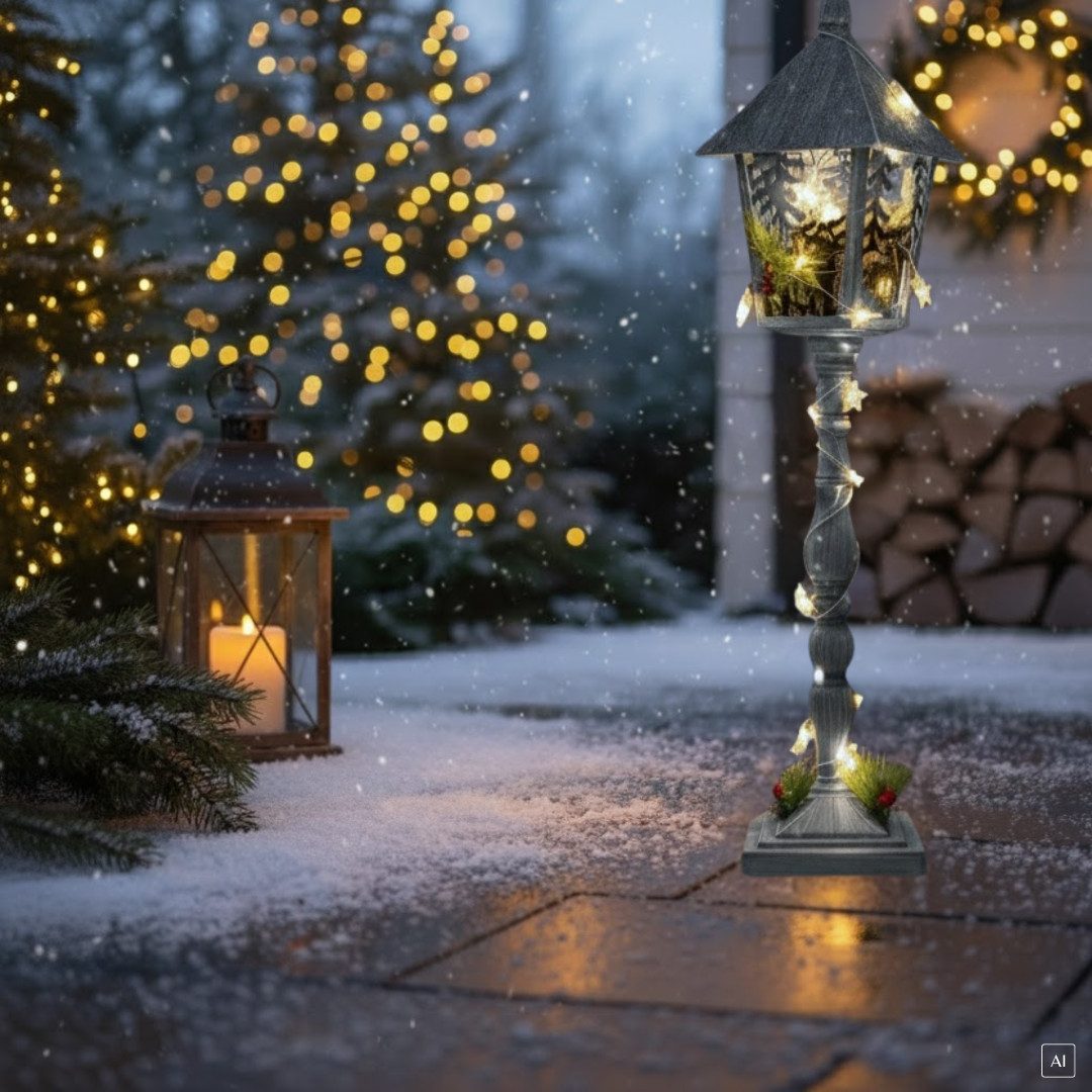 abc HOME LED Laterne Laterne Weihnachten, LEDs, 2 Varianten, Batteriebetrieben, 76 cm H, LED fest integriert, Warmweiß
