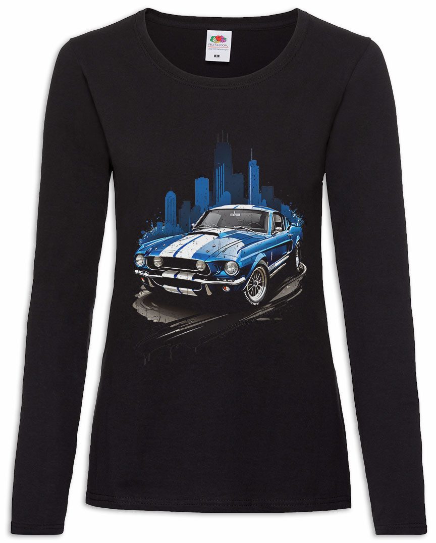 Langarmshirt Shelby Damen Langarmshirt Mustang Eleanor Muscle Auto Cobra Racing Car