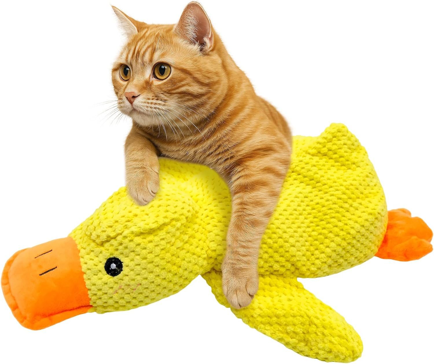 FELIXLEO Tierkuscheltier Katzenminze Enten Spielzeug Katzengras Zahnreinigung Anti Stress, (1-tlg)