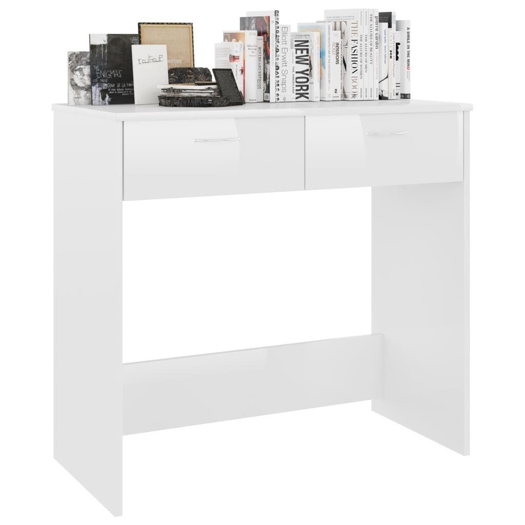 vidaXL Schreibtisch Schreibtisch Hochglanz-Weiß Hochglanz-Weiß | Holzwerkstoff 80x40x75 Hochglanz-Weiß cm