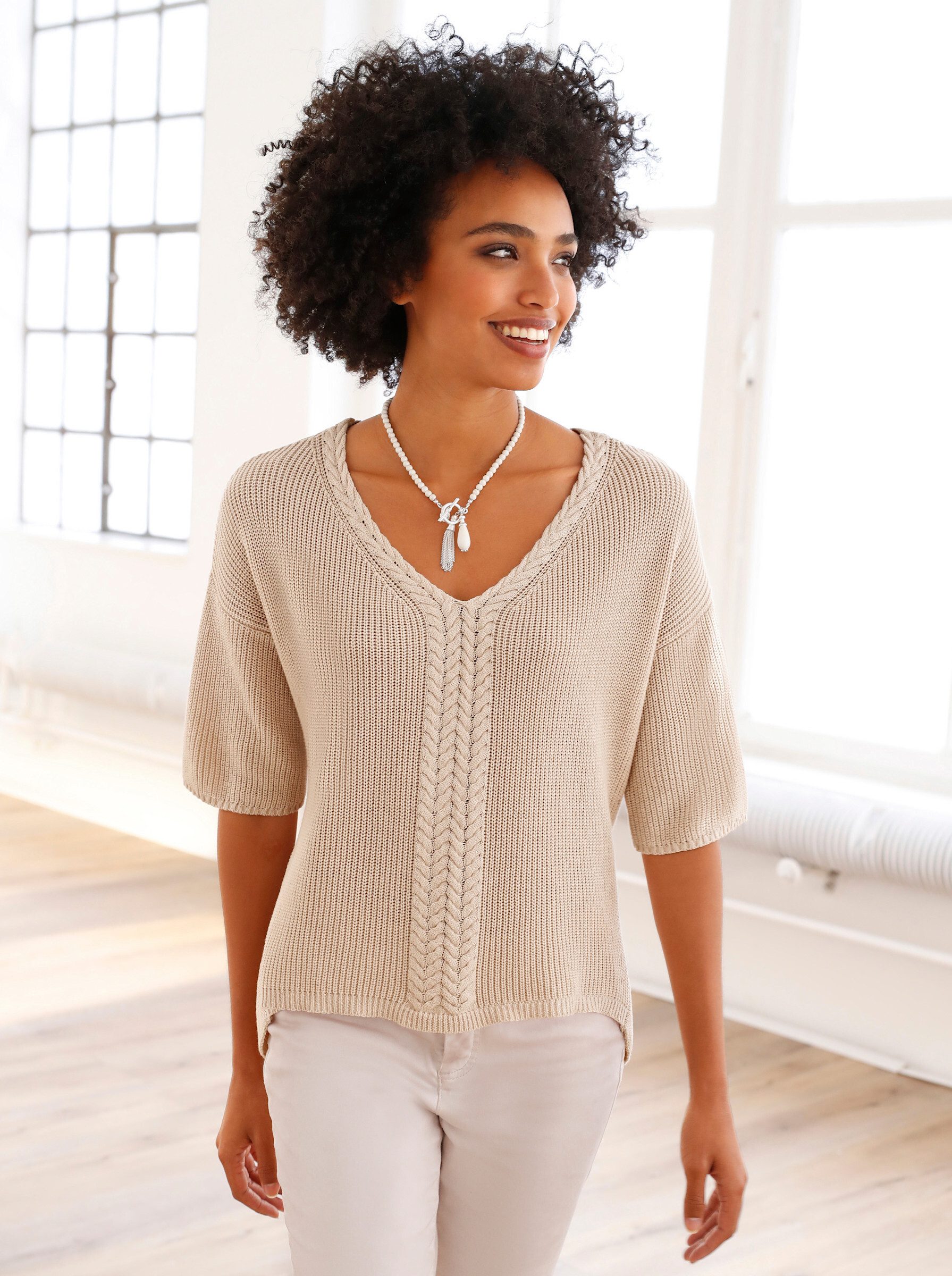 heine Strickpullover Kurzarmpullover . günstig online kaufen