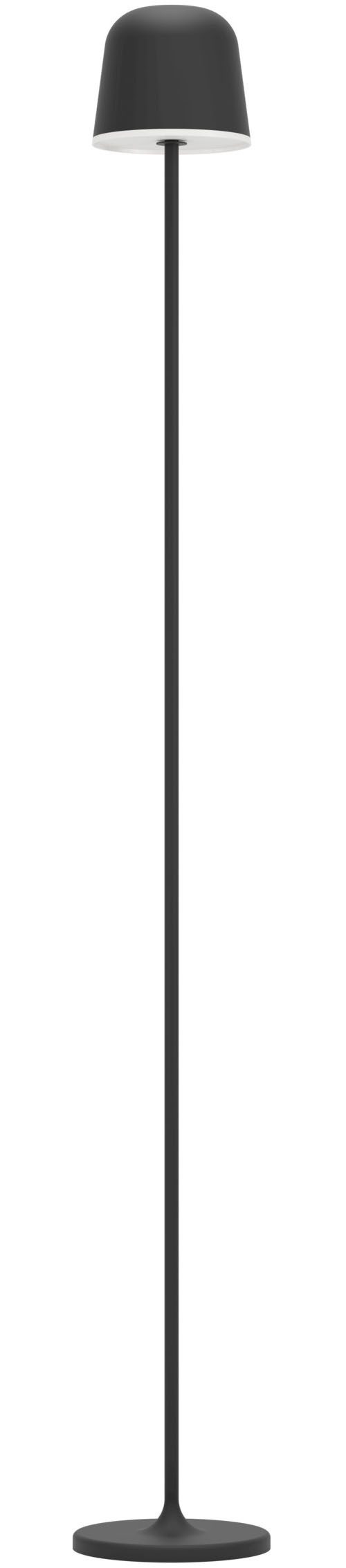 EGLO Stehlampe MANNERA-L Stehlampe - Alu, Stahl - LED - 4,3W - IP54, Dimmfunktion, USB-Anschluss mit Ladefunktion, mehrere Helligkeitsstufen, LED fest integriert, Neutralweiß, Warmweiß, Standleuchte, Leselampe, Wohzimmer, Schlafzimmer, H140 x Ø16 cm